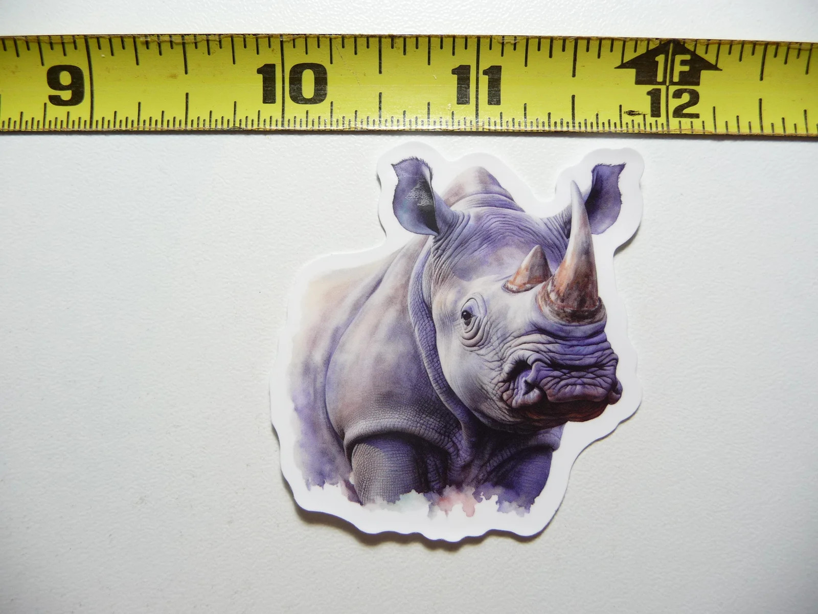 RIGHT FACED RHINO RHINOCEROS SMALL STICKER DECAL WILDLIFE PRESERVE NATURE ANIMAL