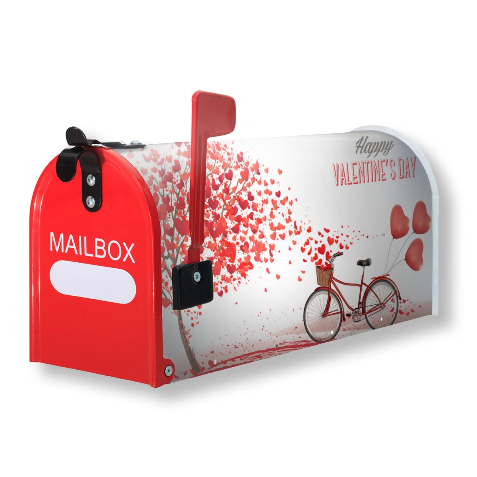 Harooni Romantic Valentine's Mailbox Cover 21×18 inch, A Bike and a Tree