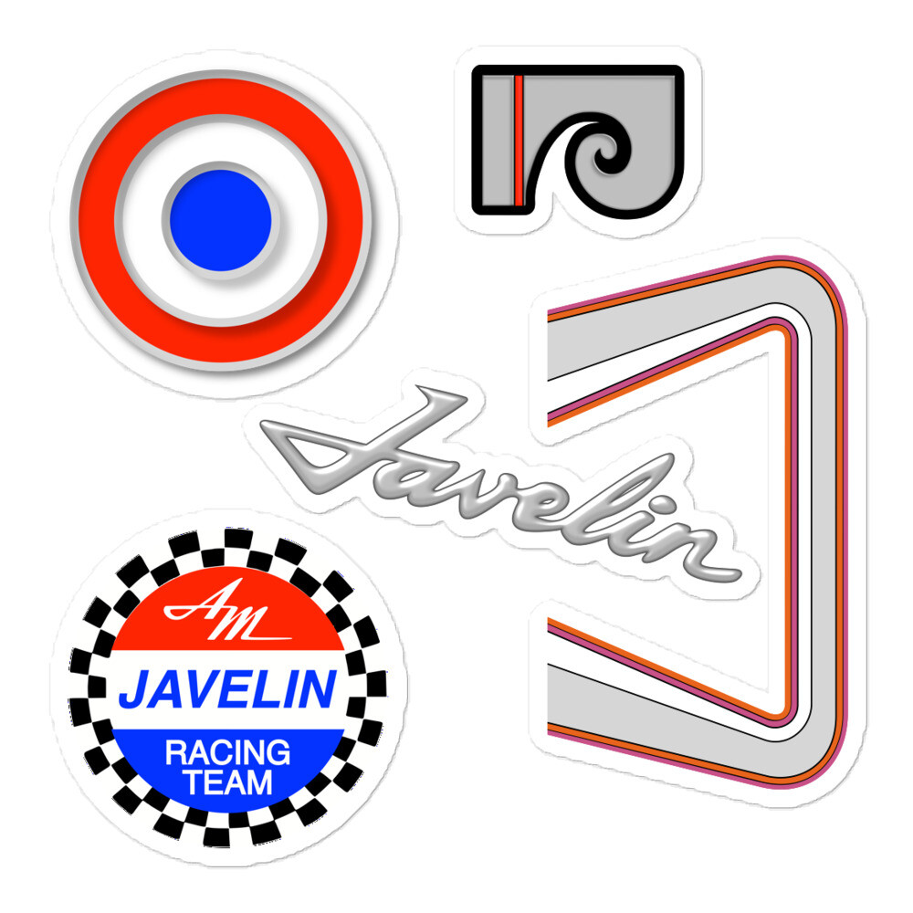AMC Javelin Stickers Emblem Badge Logo Script Cardin