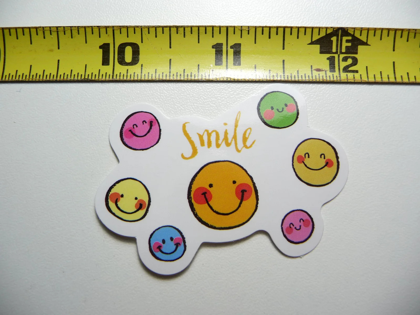 SMILE HAPPY FACES SMALL STICKER DECAL GLOSSY MOTIVATIONAL POSITIVE ATTITUDE