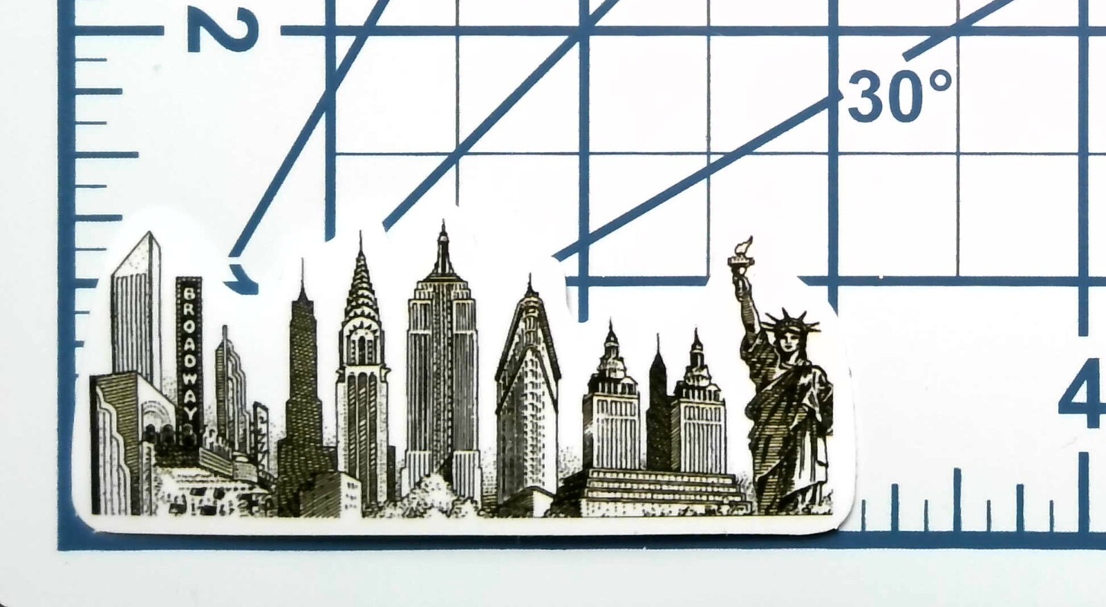 New York City Skyline Sticker Die Cut Vinyl Decal NYC Broadway Travel Sketch