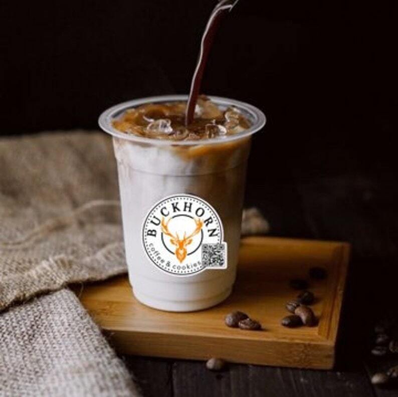 50 Custom Vinyl Label Personalized Labels Logo Stickers Coffee Bottle Sticker