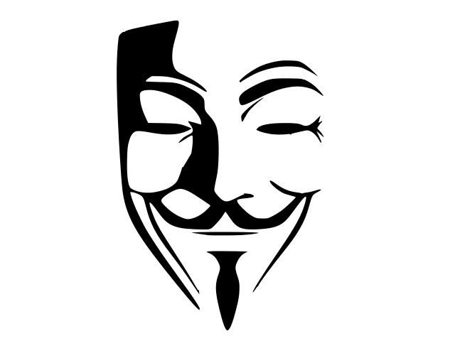 V FOR VENDETTA GUY FAWKES MASK Vinyl Decal Car Wall Sticker CHOOSE SIZE COLOR