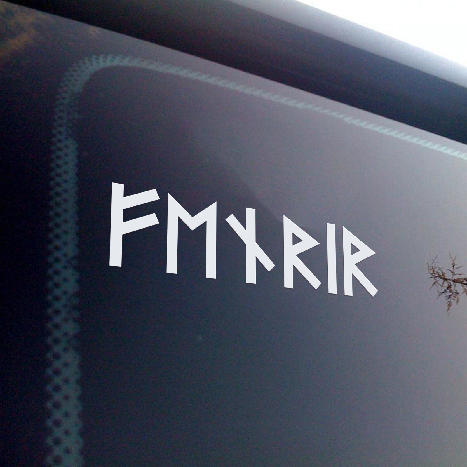 Fenrir in Futhark Vinyl Decal – Elder Viking Norse Wolf – Die Cut Sticker