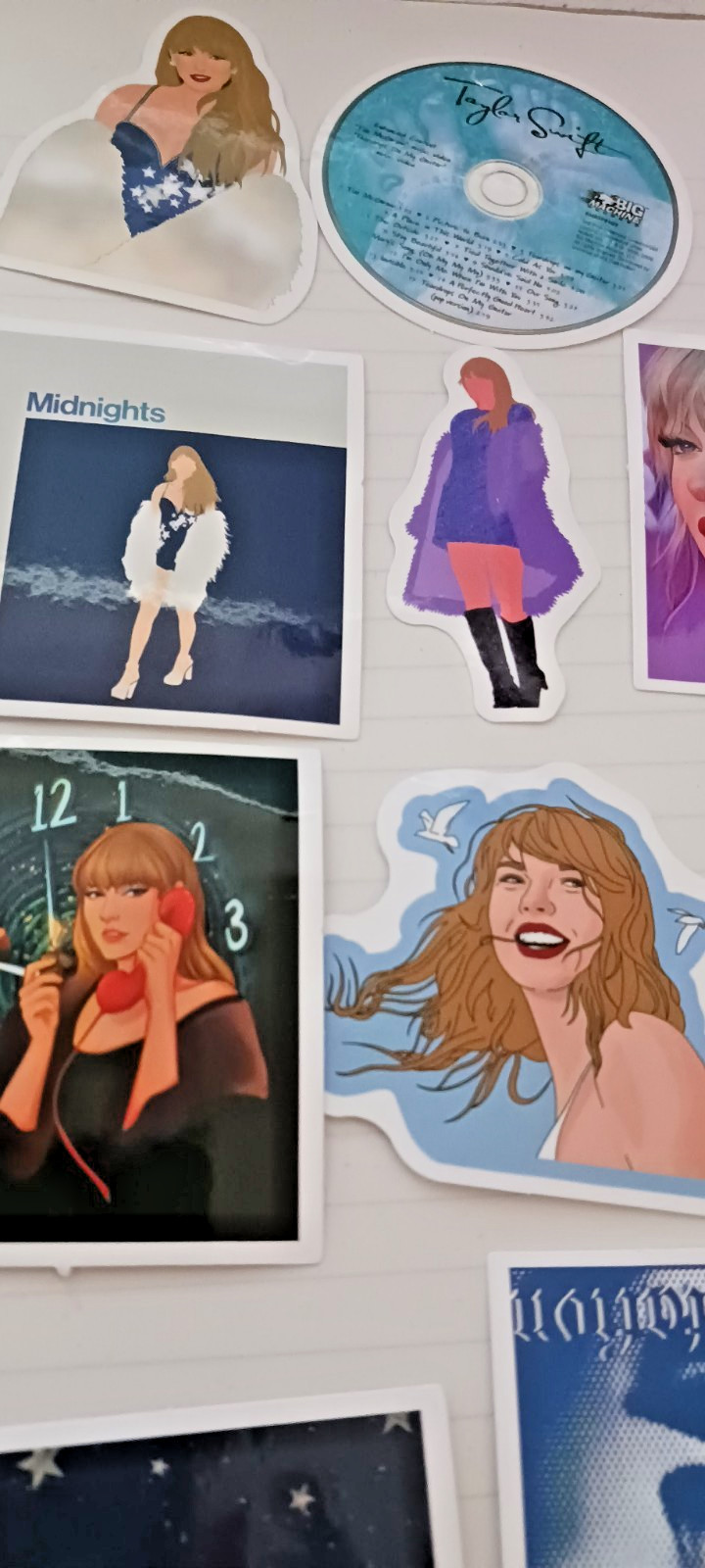 Taylor Swift Stickers 10 pcs. Party Favors , Water Bottle, Decor, Music FAN #7