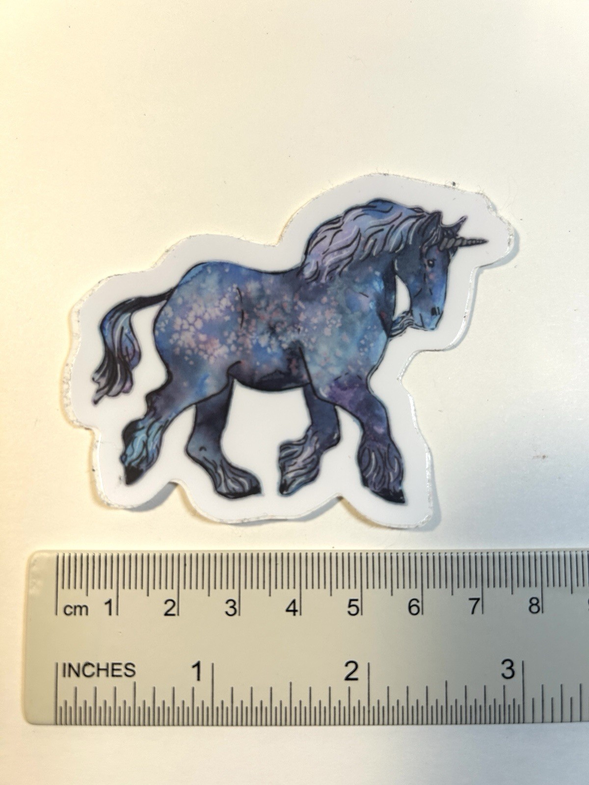 Galaxy Unicorn Vinyl Sticker – Cosmic Watercolor Horse Decal, Fantasy Art