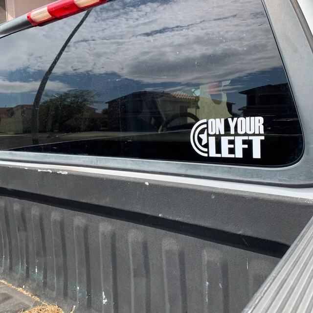 Captain America On Your Left 7 Inch Custom Vinyl Sticker / Decal