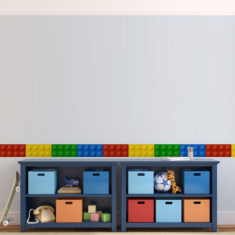 Building Blocks Wall Stickers Decals for Kids Bedroom Nursery