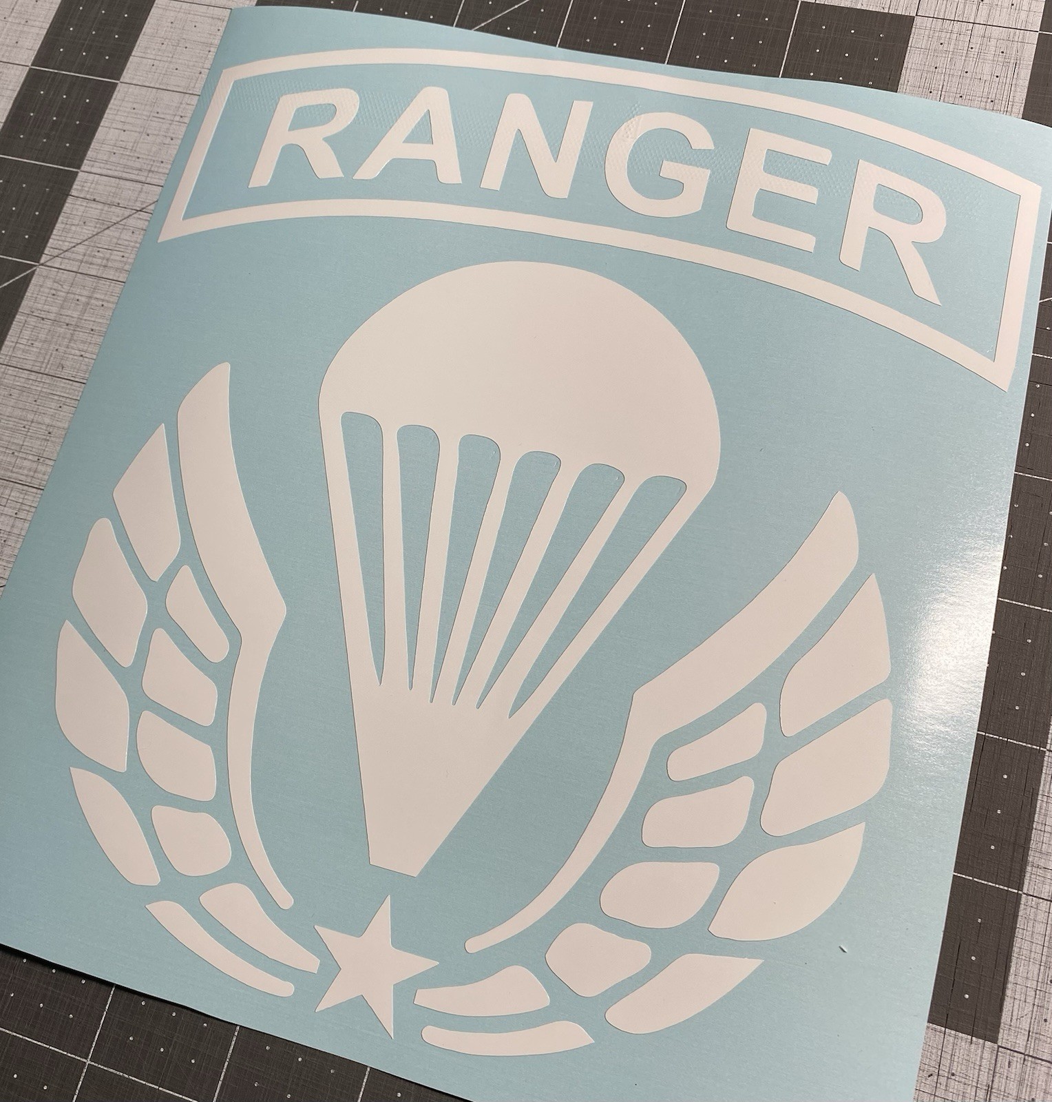 Vinyl Decal for Window – U.S. Army Ranger Logo (Military)