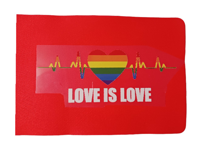 LGBTQ Love is Love Pride Sublimations Stickers Easy to Iron On T-shirt (3 Pack)