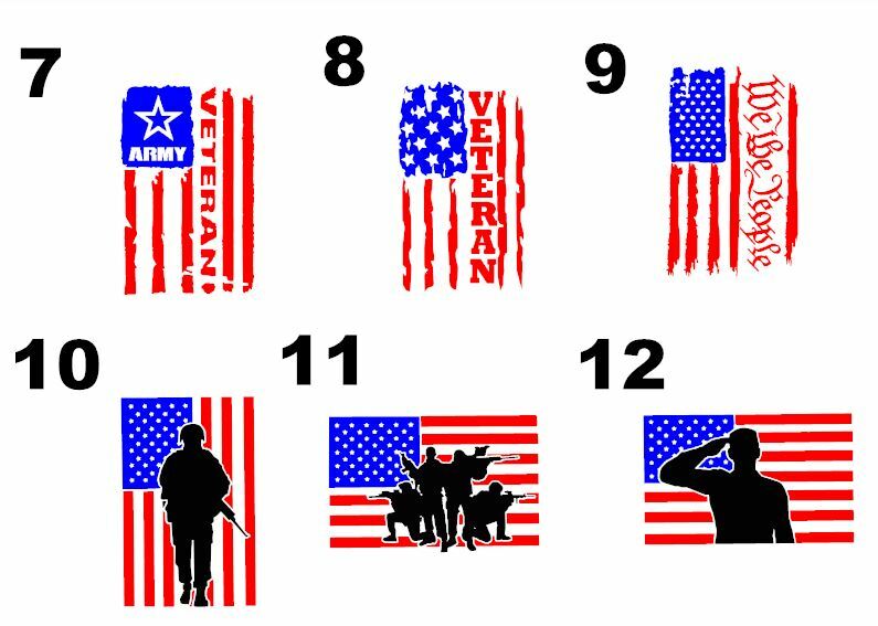 USA Flags US Military Vinyl Sticker/Decal PICK ONE Many Colors & HTV Too