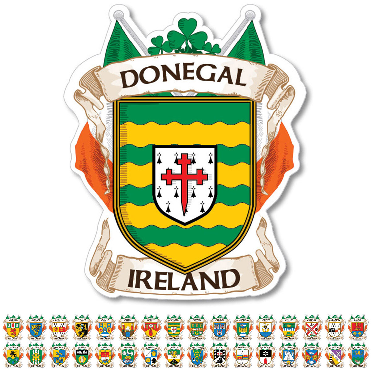 County Donegal Ireland Irish Decal Sticker
