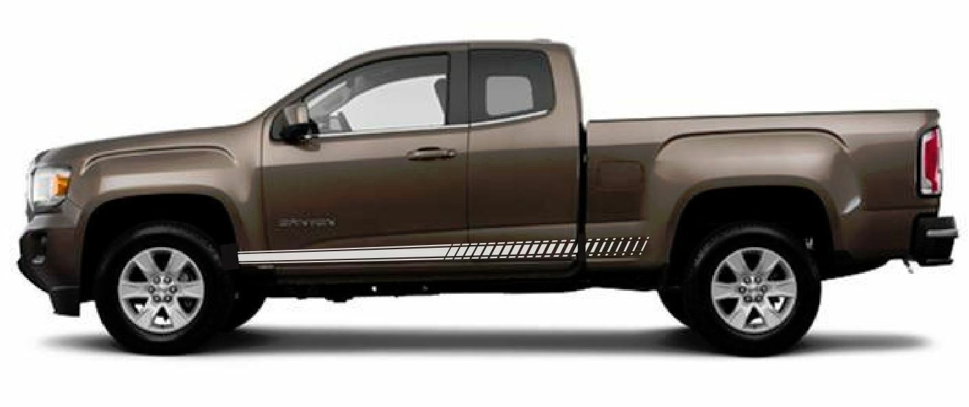 Strobe Rocker Panel 3M Vinyl Sticker Graphic Decals Stripe 2015 GMC Canyon