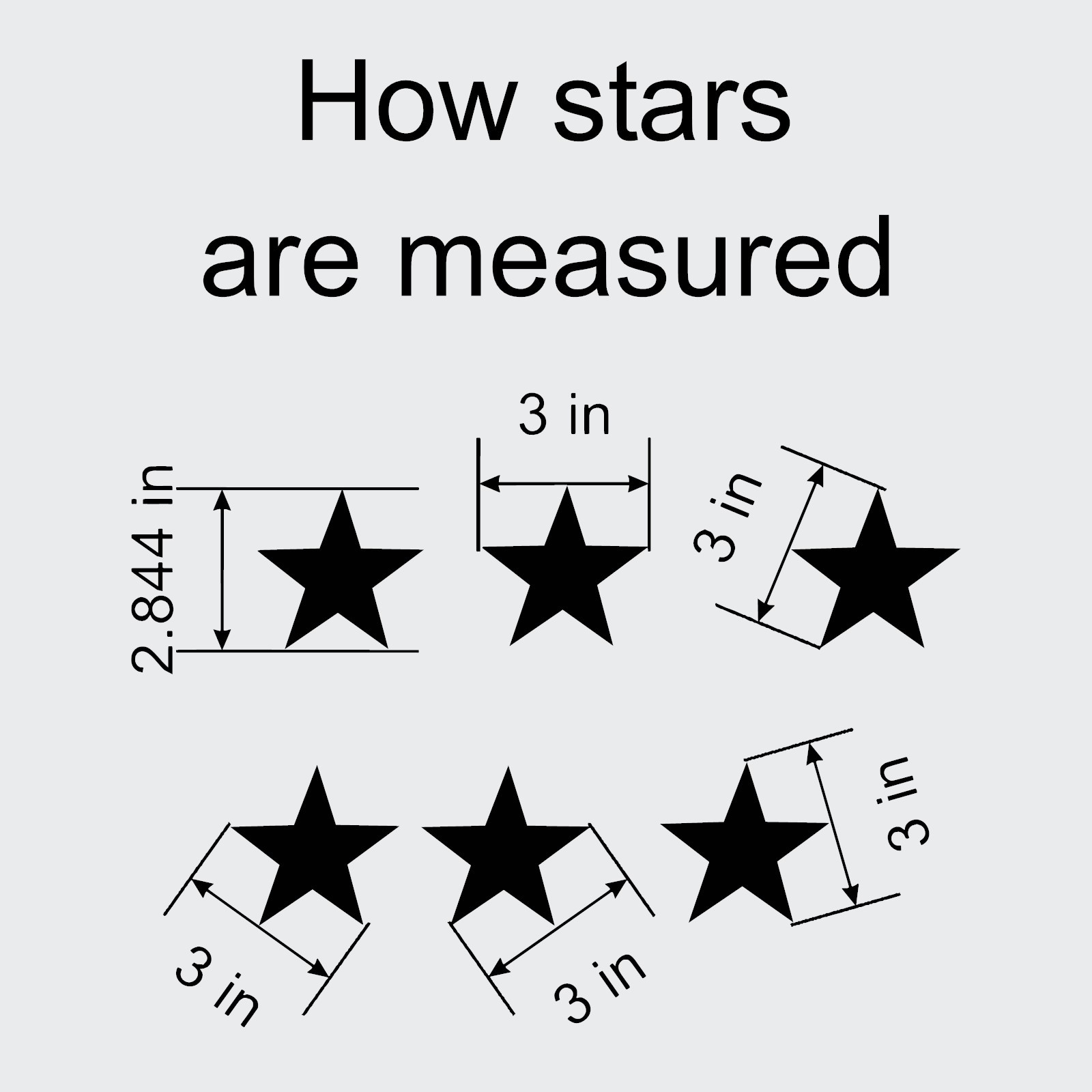 Star stickers Pick your size and color Removable indoor Matte vinyl wall decals.