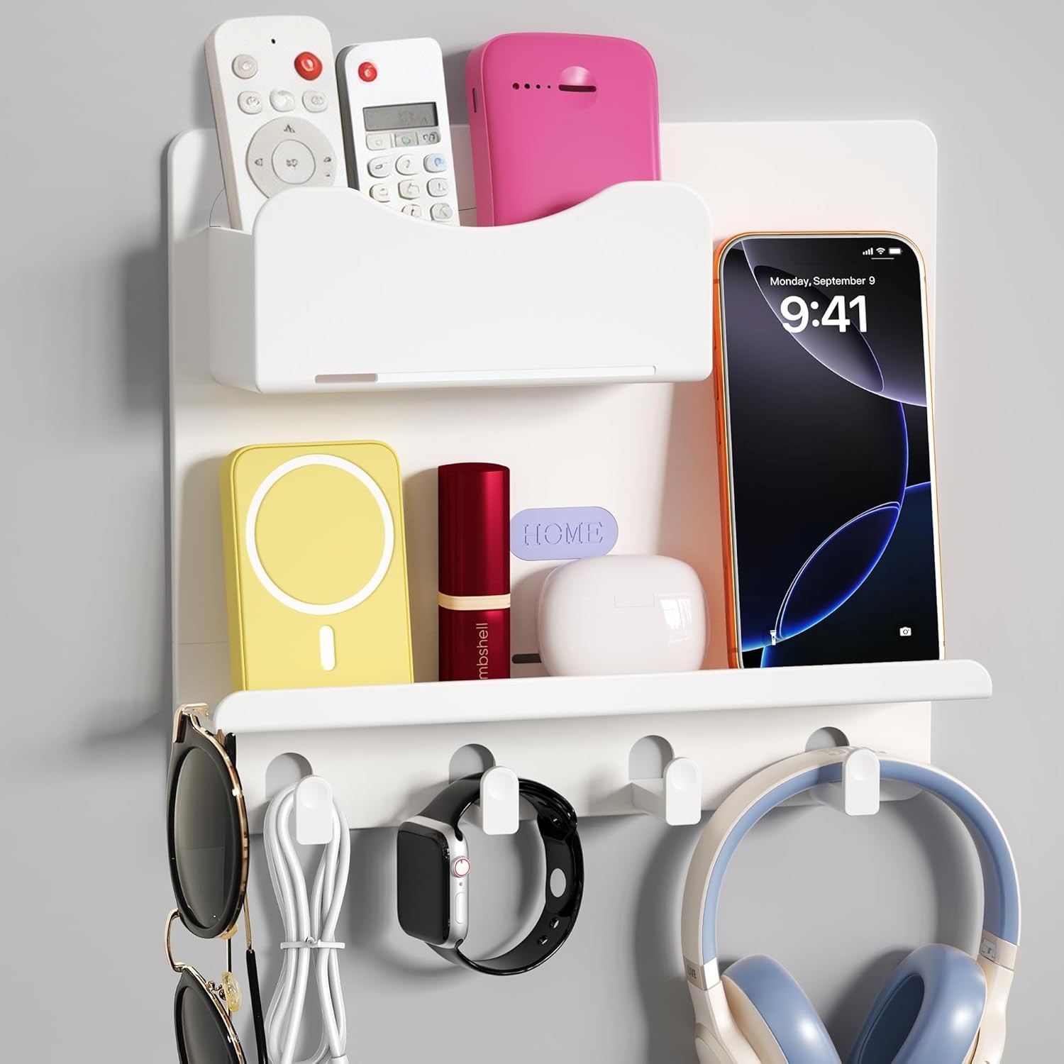 Floating Shelves Bedside Shelf Accessories Organizer Wall Mount Self Stick On