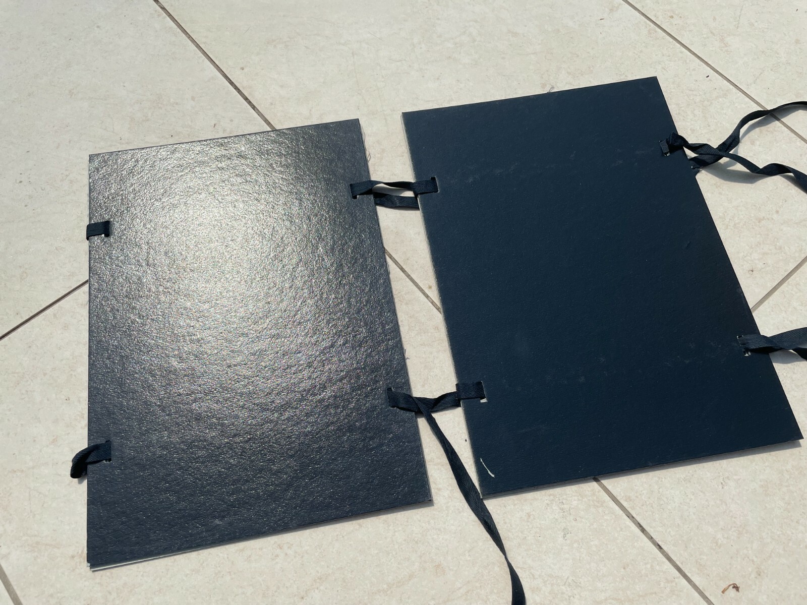 Hard Cover Portfolio Folder with Tie tapes Classic 8-1/4"x11-3/4"