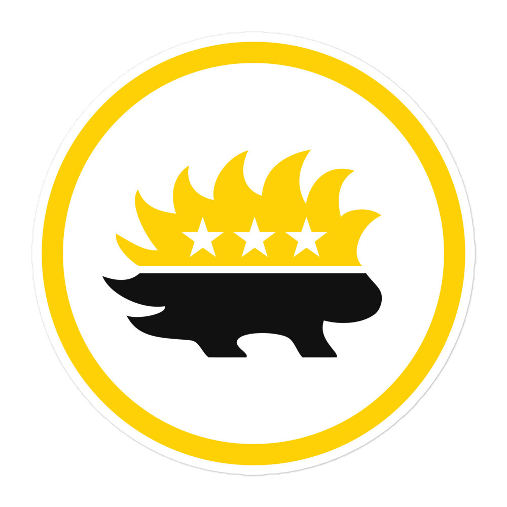 Libertarian Party Porcupine sticker Gadsden Flag Dont tread on Me Ancap Hayek