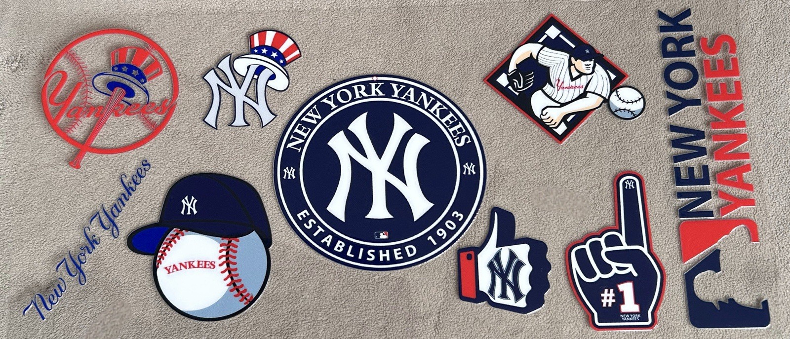 New York Baseball Team UV DTF Transfer Sticker Cup Wrap DIY Glasses Bottles