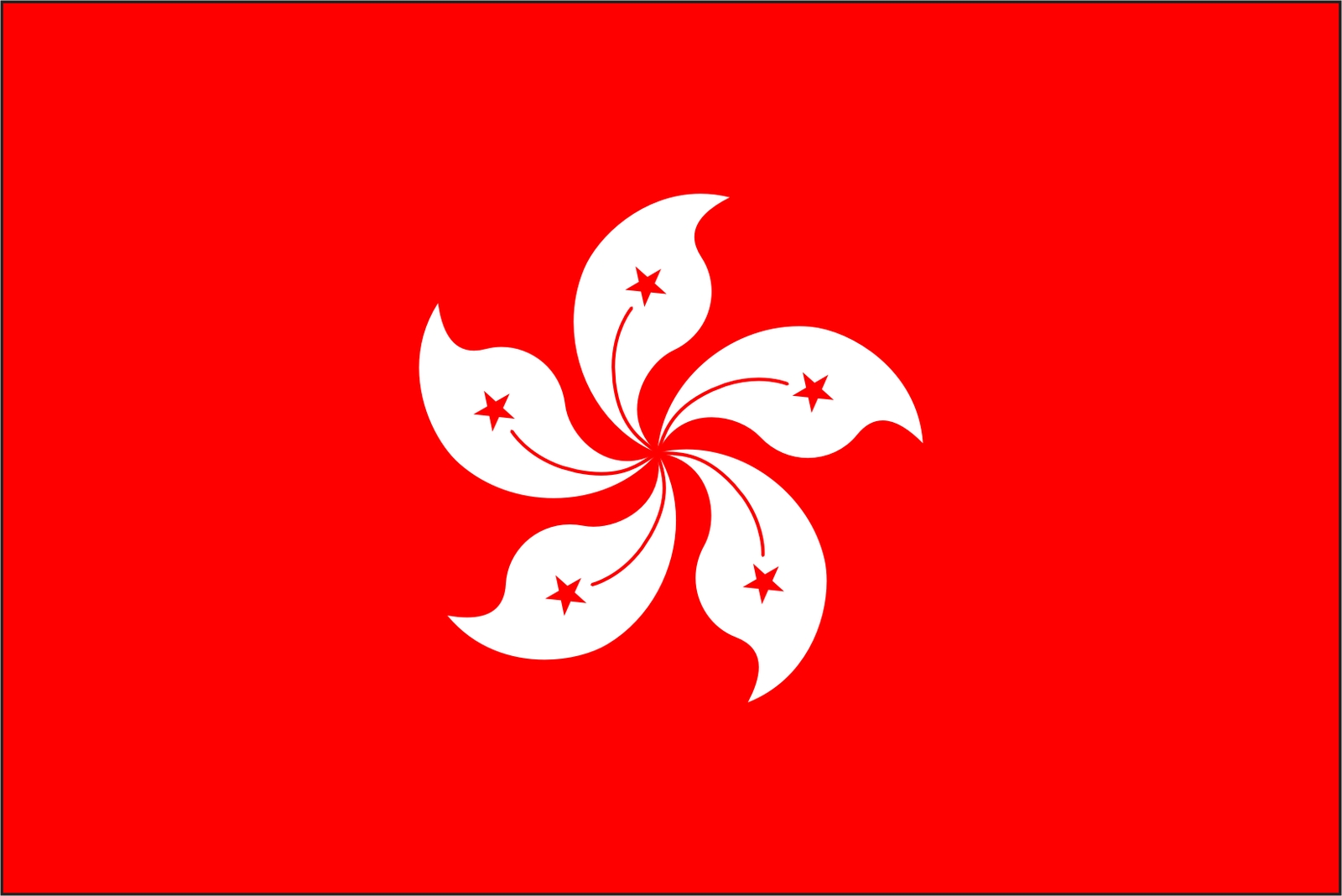 Hong Kong Flag Vinyl Decal / Sticker ** 5 Sizes **