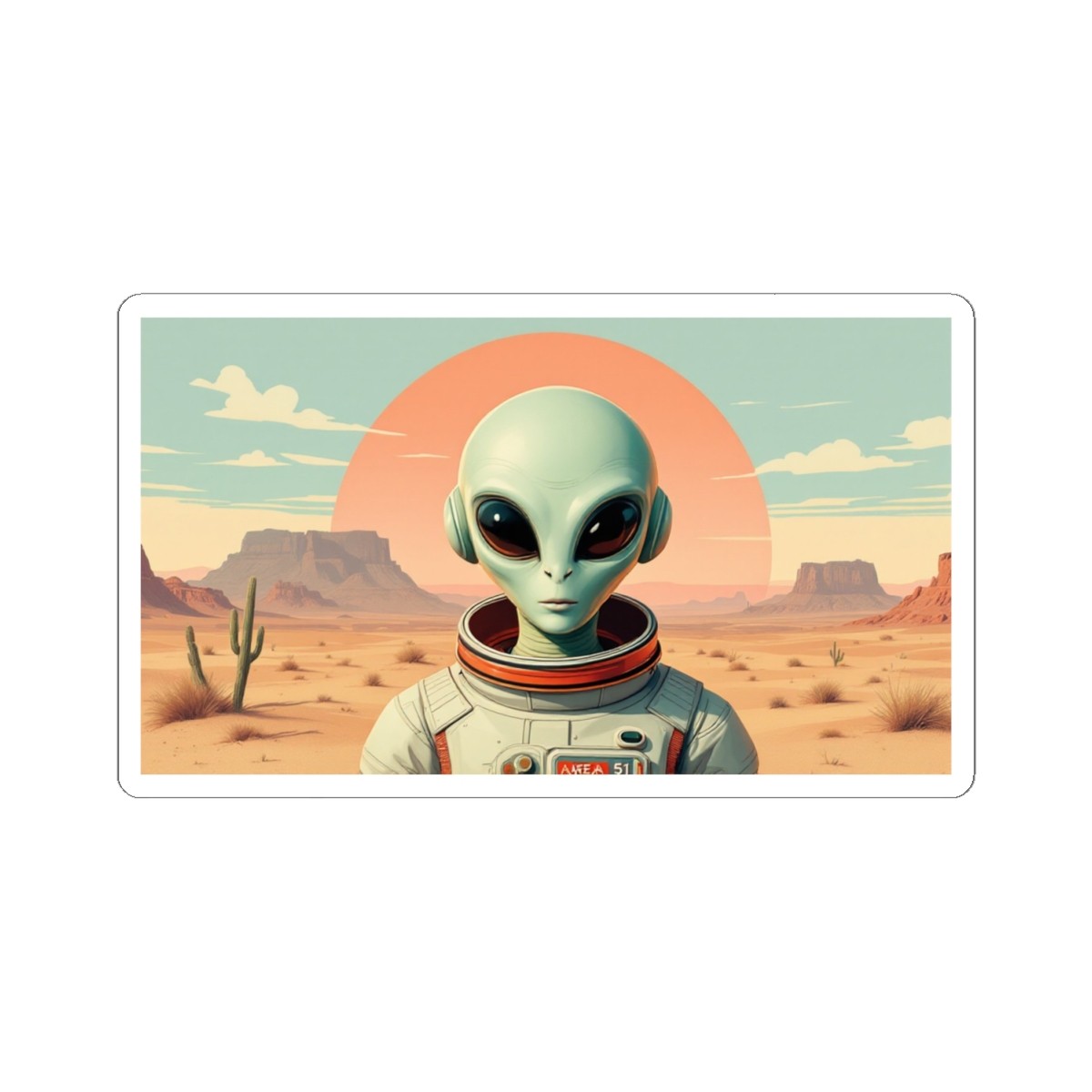 Space Alien – Kiss-Cut Stickers