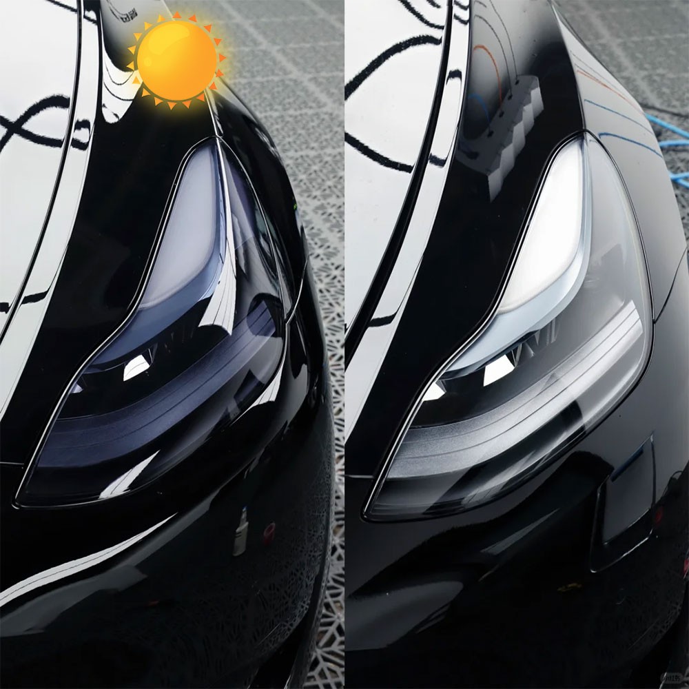New Self-healing Headlight Film Anti Scratches Protect Smoke Black Car Lamp Tint