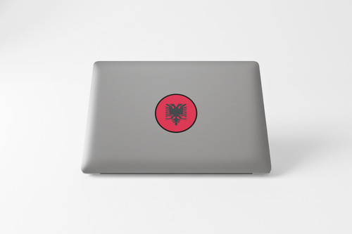 Albania Flag Circle Sticker Decal