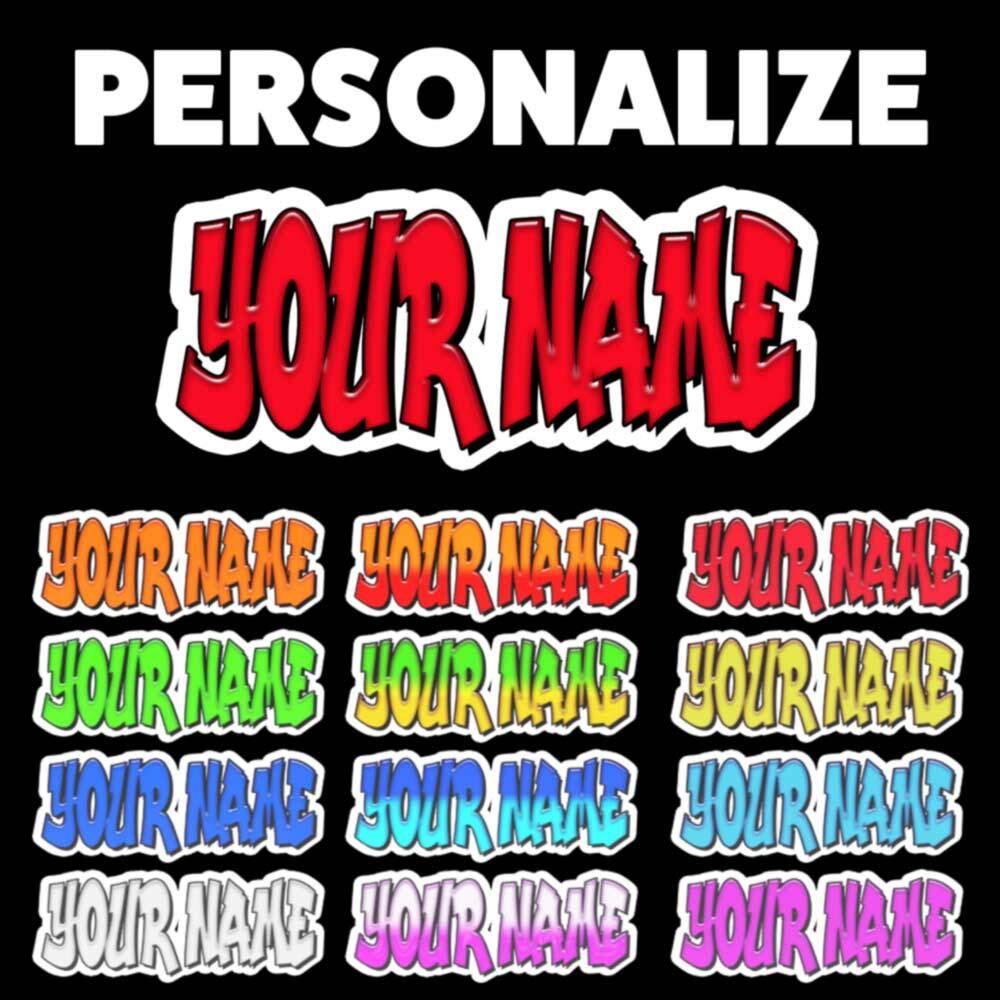 Custom Personalized Vinyl Graffiti Name Decal Sticker Car RED or YOUR CHOICE