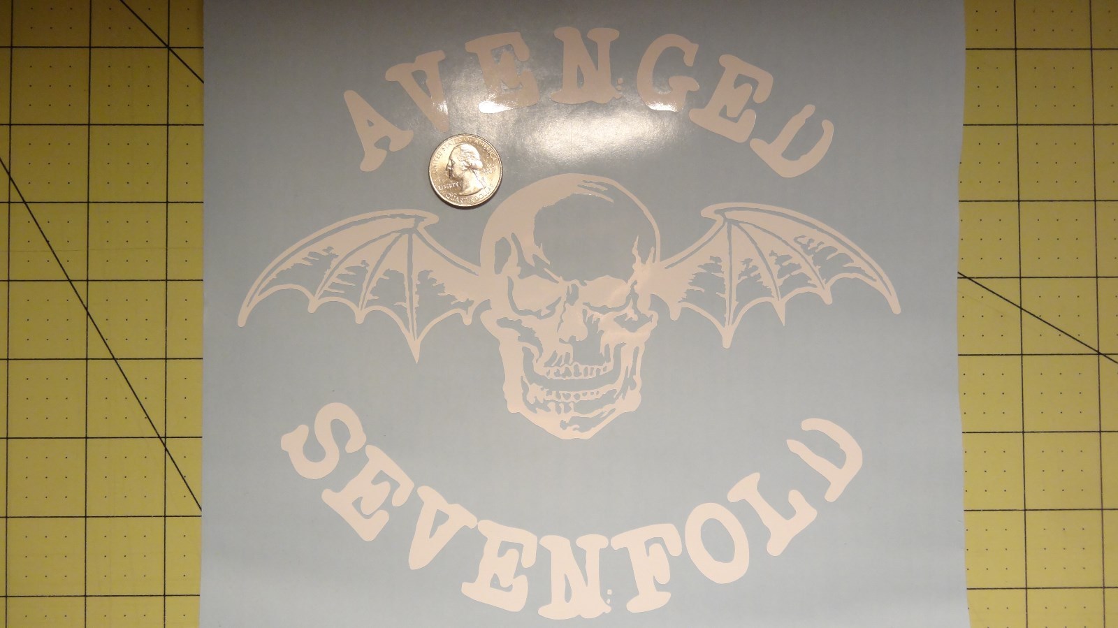 AVENGED SEVENFOLD 8 1/2 X 7.6 INCHs VINYL DECAL / STICKER