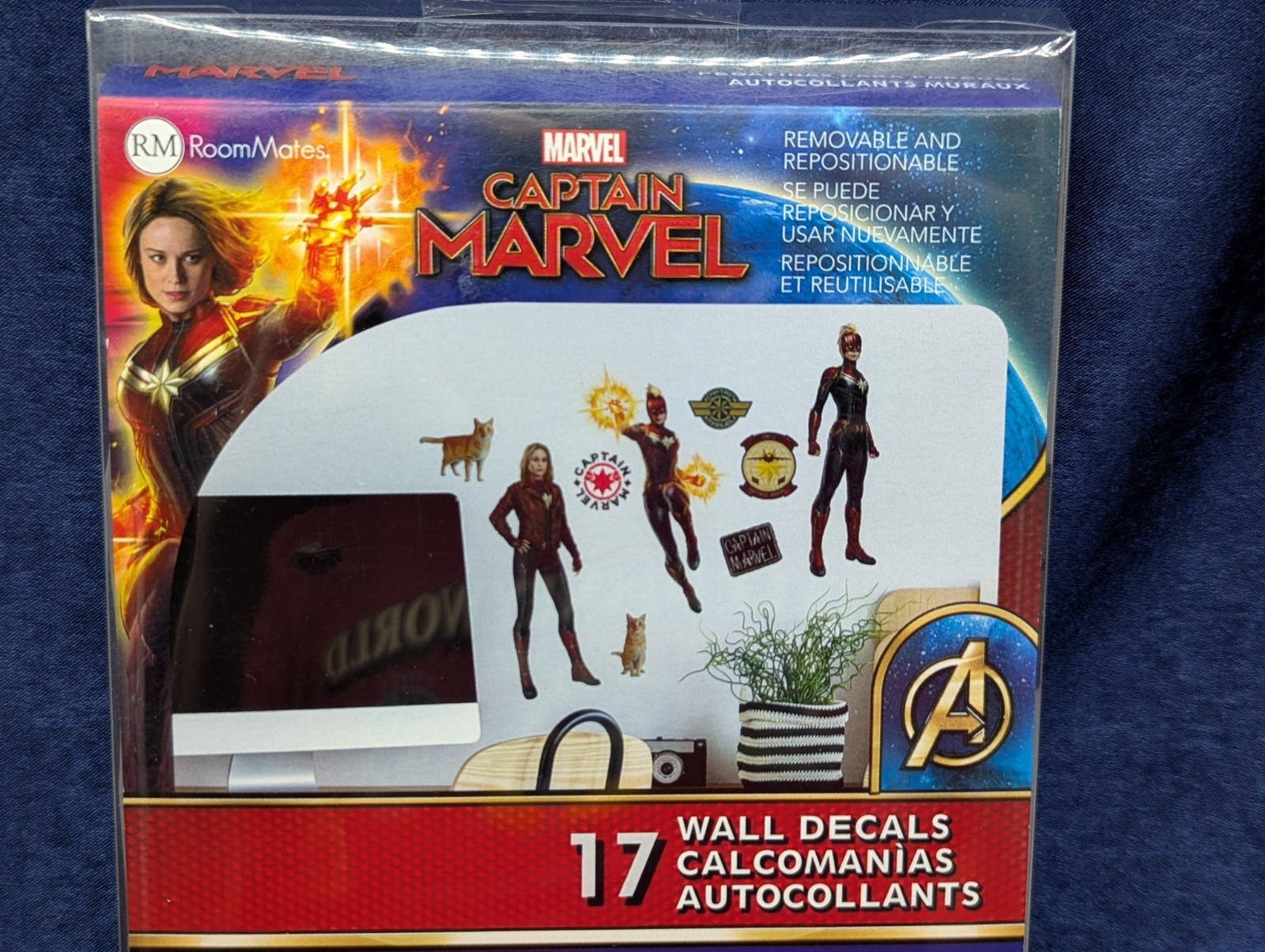 Marvel RoomMates Captain Marvel 17 Peel and Stick Wall Decals (Made in the USA)