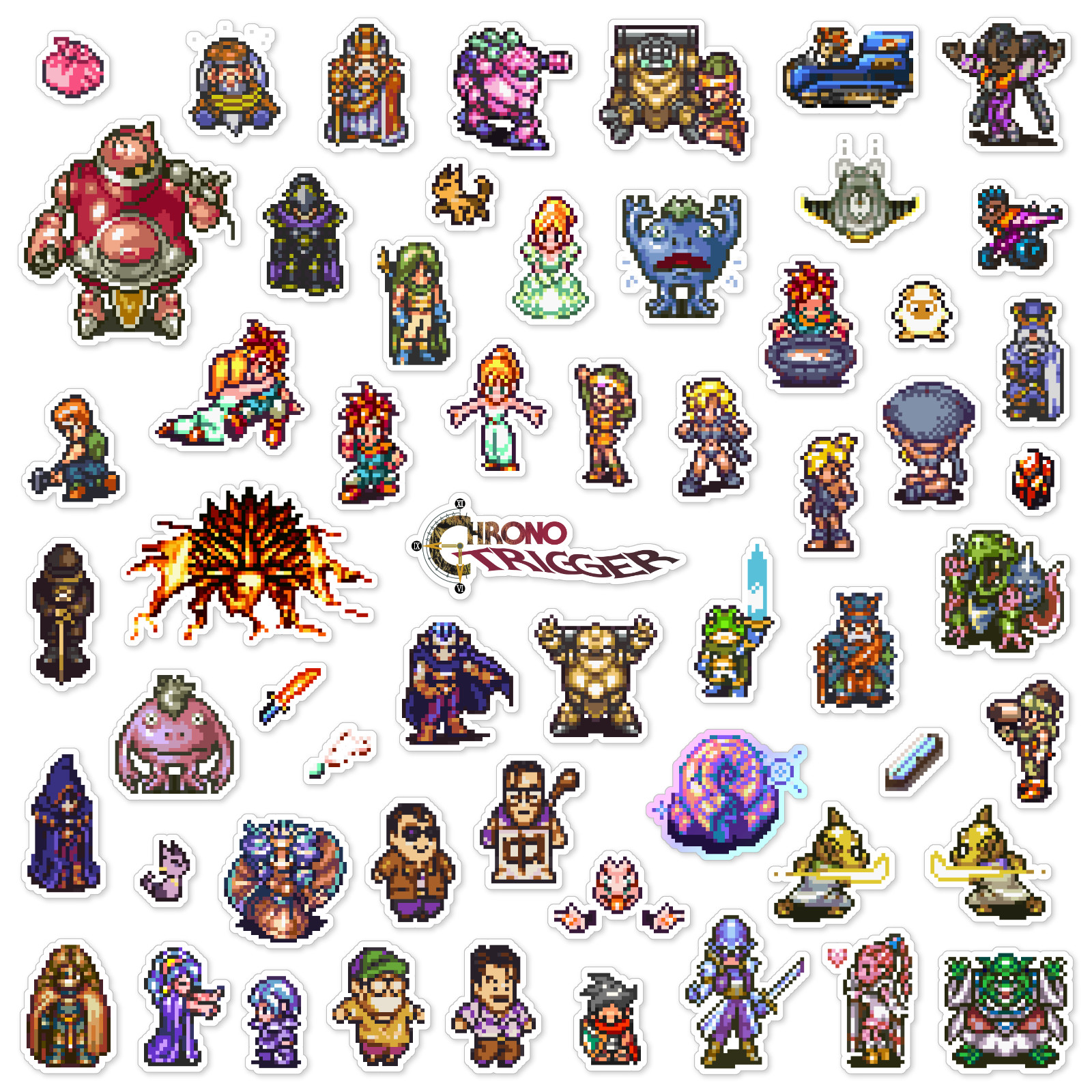 Chrono Trigger Stickers Super Nintendo SNES Pixel Art 58 Sticker Pack