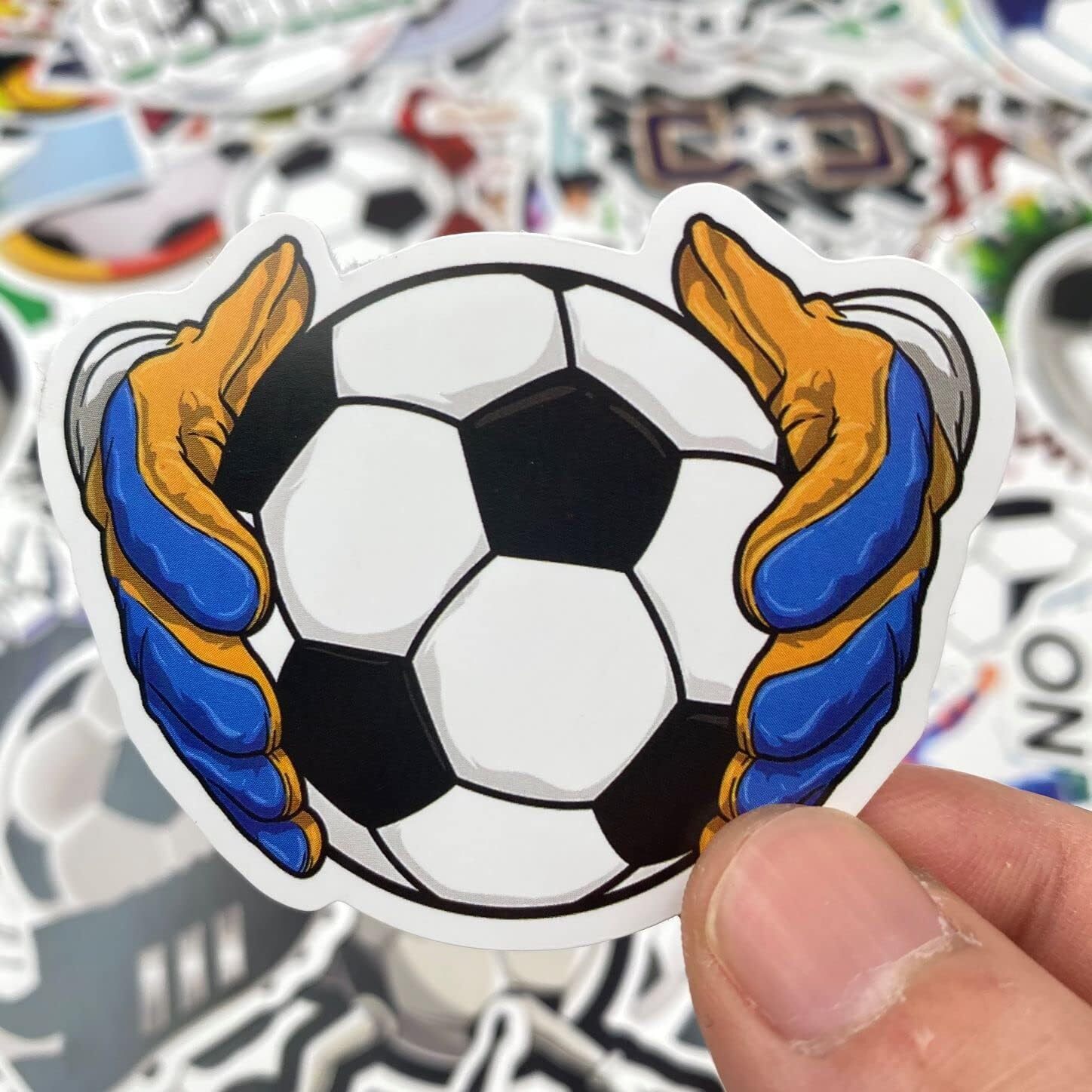 100 Pieces Soccer Stickers, Vinyl Waterproof Stickers Pack, Soccer Gifts, Party