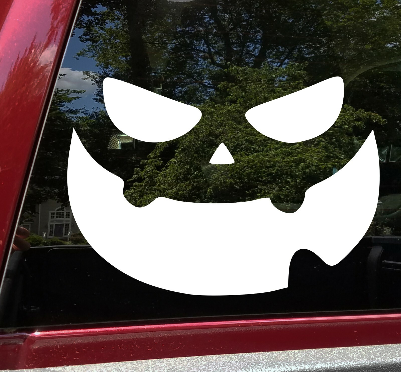 Pumpkin Face Vinyl Decal V2 – Halloween Creepy Scary – Die Cut Sticker