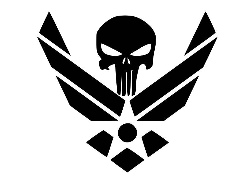 AIRFORCE PUNISHER VETERAN Vinyl Decal Car Truck Sticker free shipping
