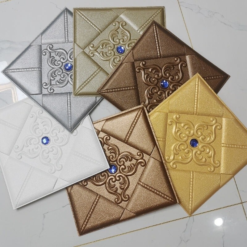3D Embossed Wall Sticker Self-adhesive Wallpaper Beads Decal DIY Home Decor