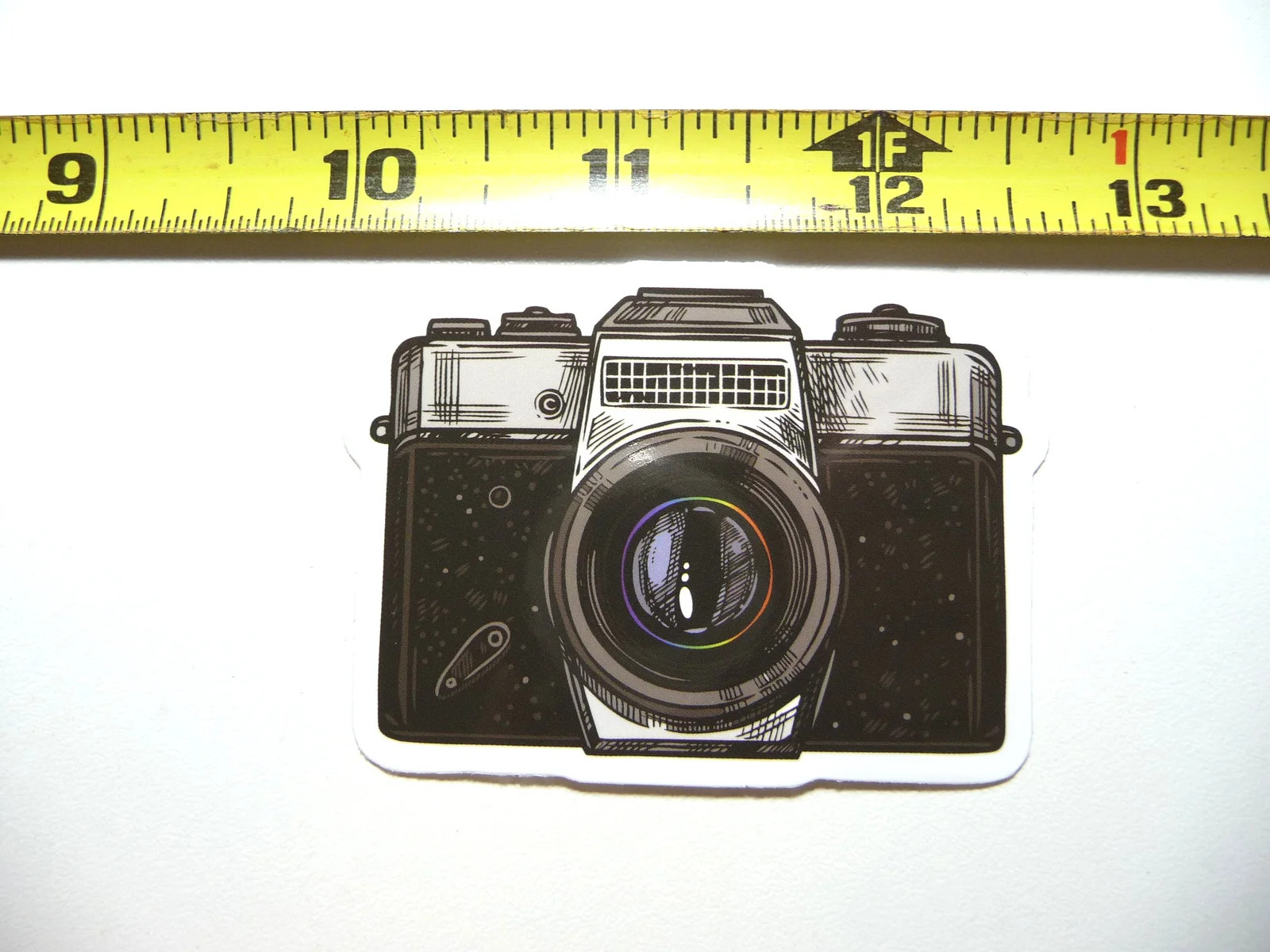 CAMERA PHOTOS SMALL STICKER DECAL CAMPING OUTDOORS HIKE HIKING NATURE ADVENTURE