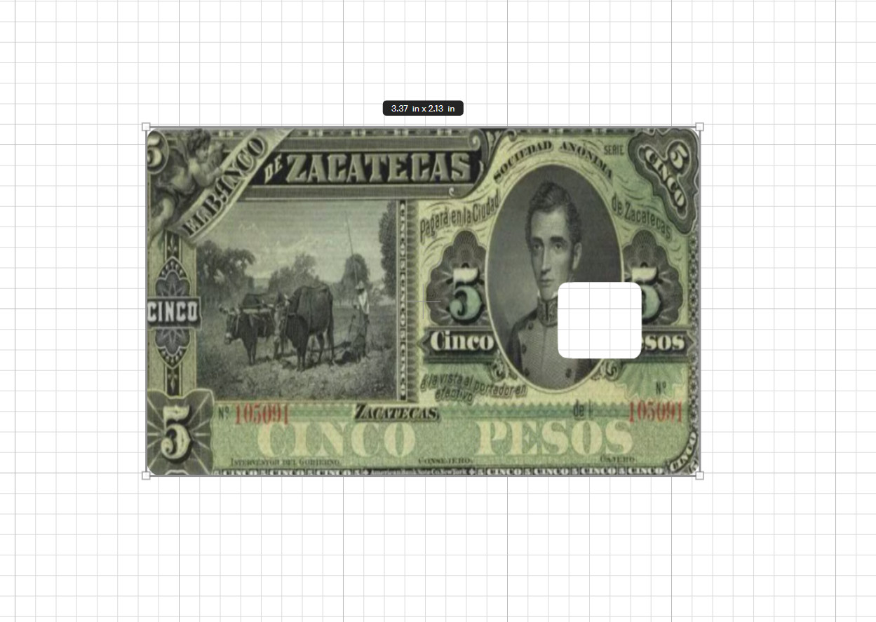Old Paper Mexico Money Credit Debit Card Skin Peso Banco 50 100 500 1000 ATM 5