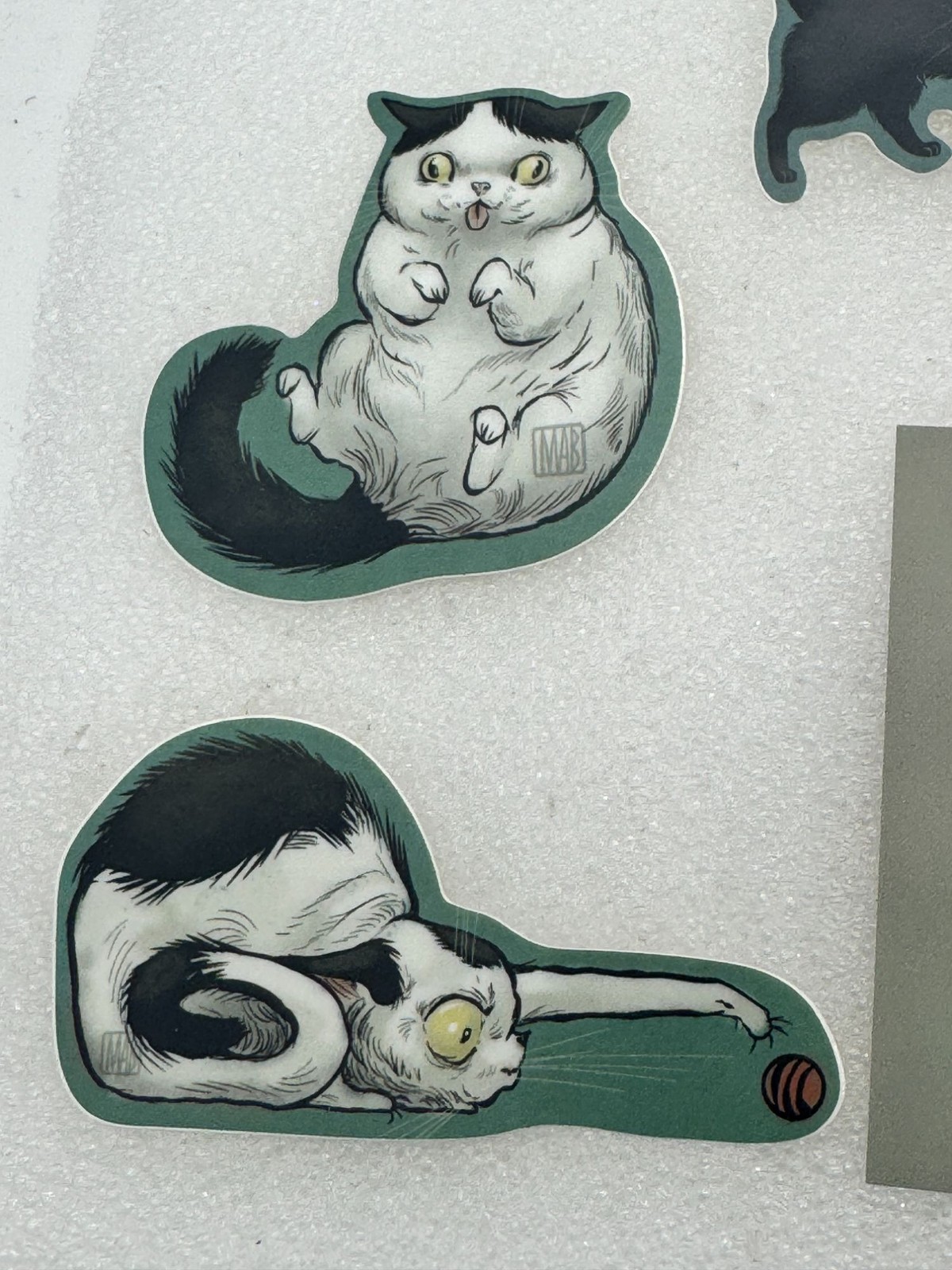Mab Graves Art and Illustrations Set of 6 Best Kitty Cat Stickers