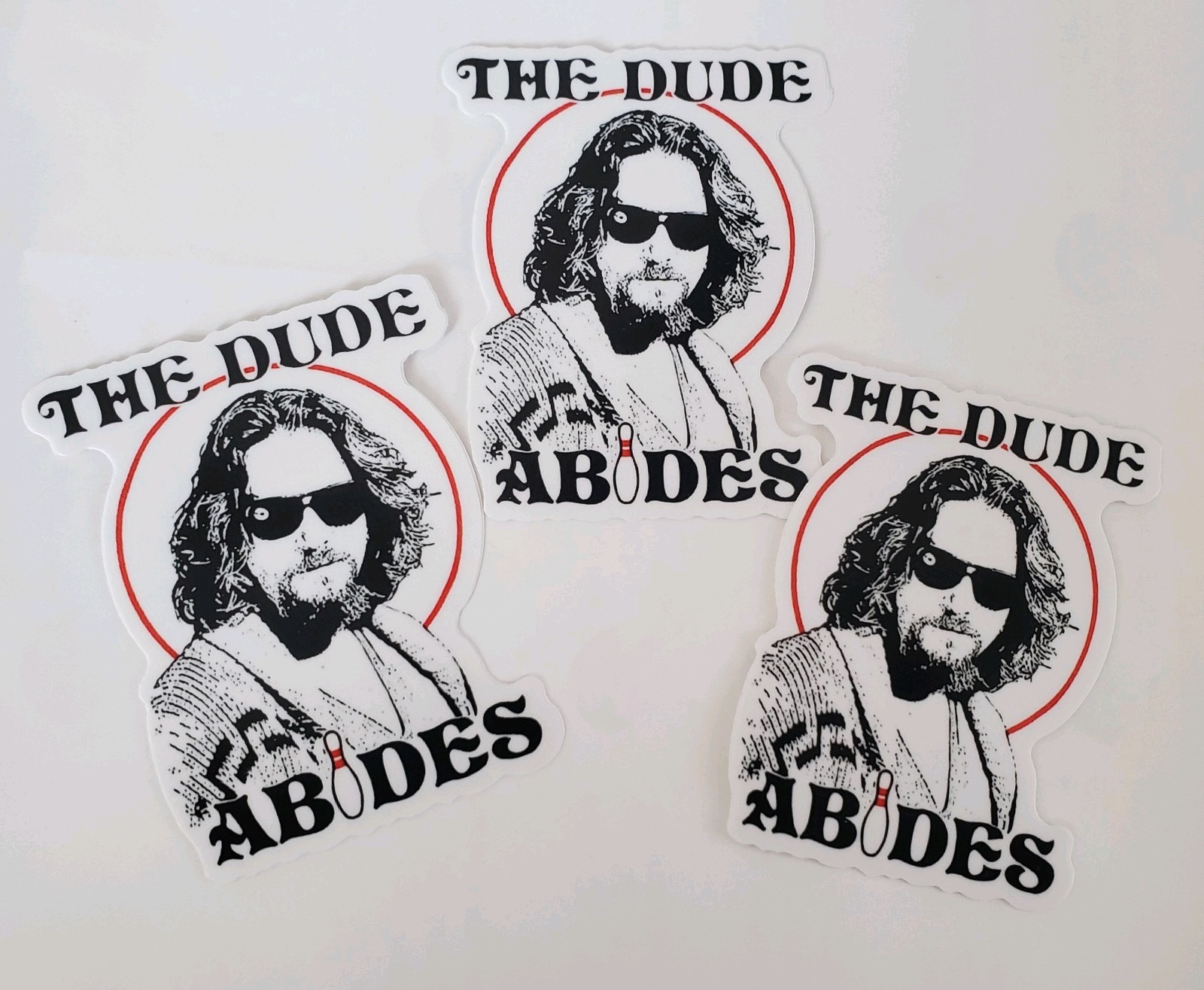 BIG LEBOWSKI STICKERS (3) Variety Pack 5 Year Warranty Heavy Duty Vinyl Decals