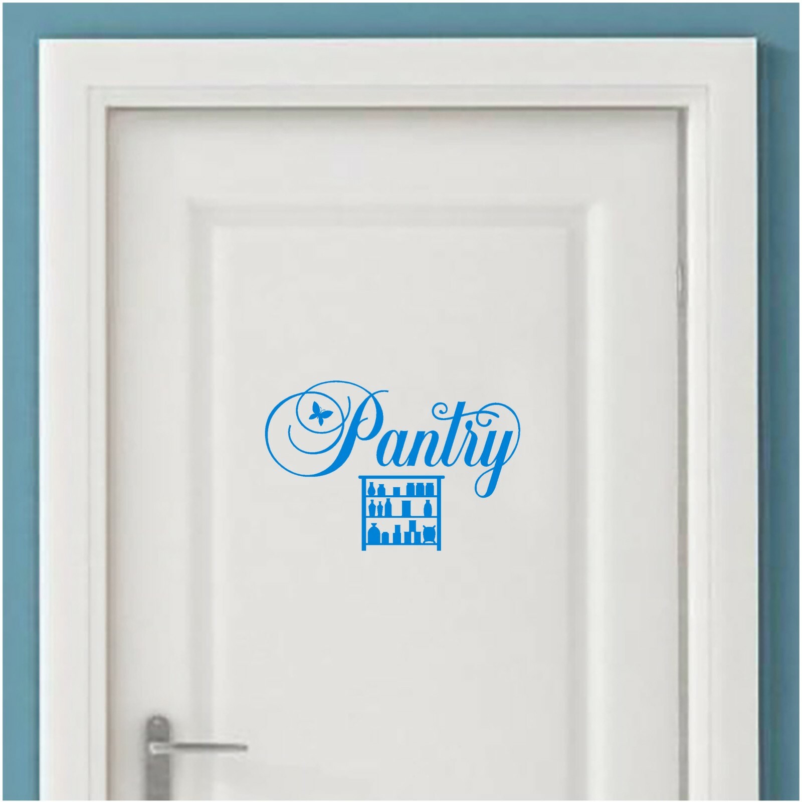 Pantry Door Sign, Kitchen Art Vinyl, Home Decor, Wall Sticker, Door Decal 026