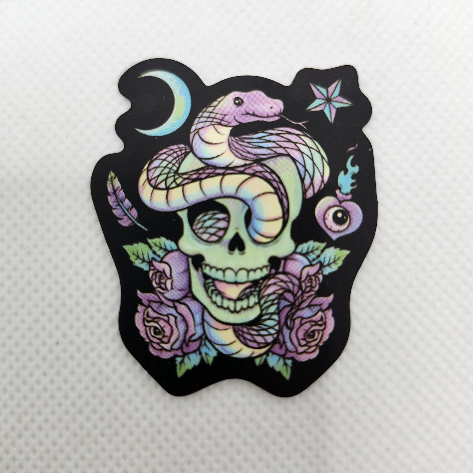 Lot Of 9 Morbid Goth Creepy Cute Dark Pastel Vinyl Waterproof Stickers Skulls
