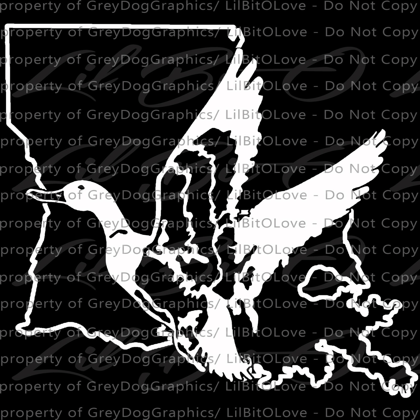 Solid Color Louisiana Duck Hunter Hunting Vinyl Decal Sticker Water Fowl