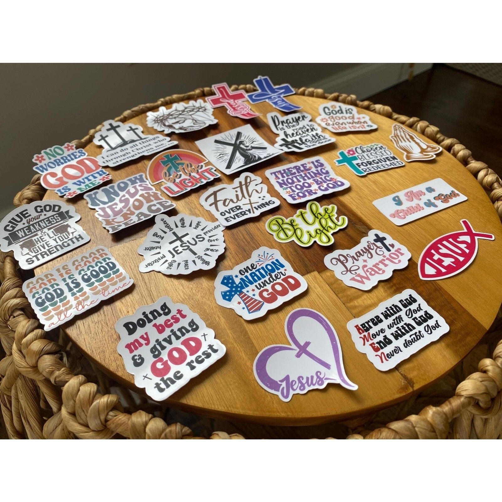 25 Waterproof Stickers Religious Sticker Set Christian Stickers Faith Stickers