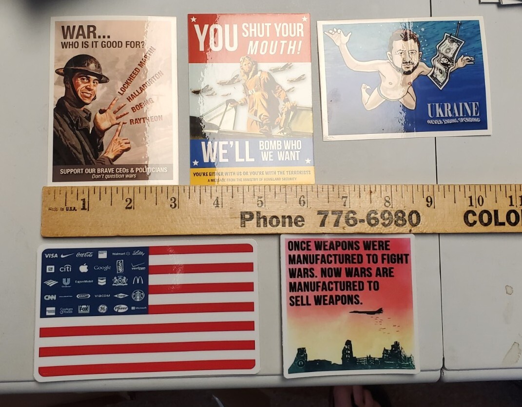 VLADIMIR ZELINSKI STICKERS ANTI WAR SAVE UKRAINE 🇺🇦