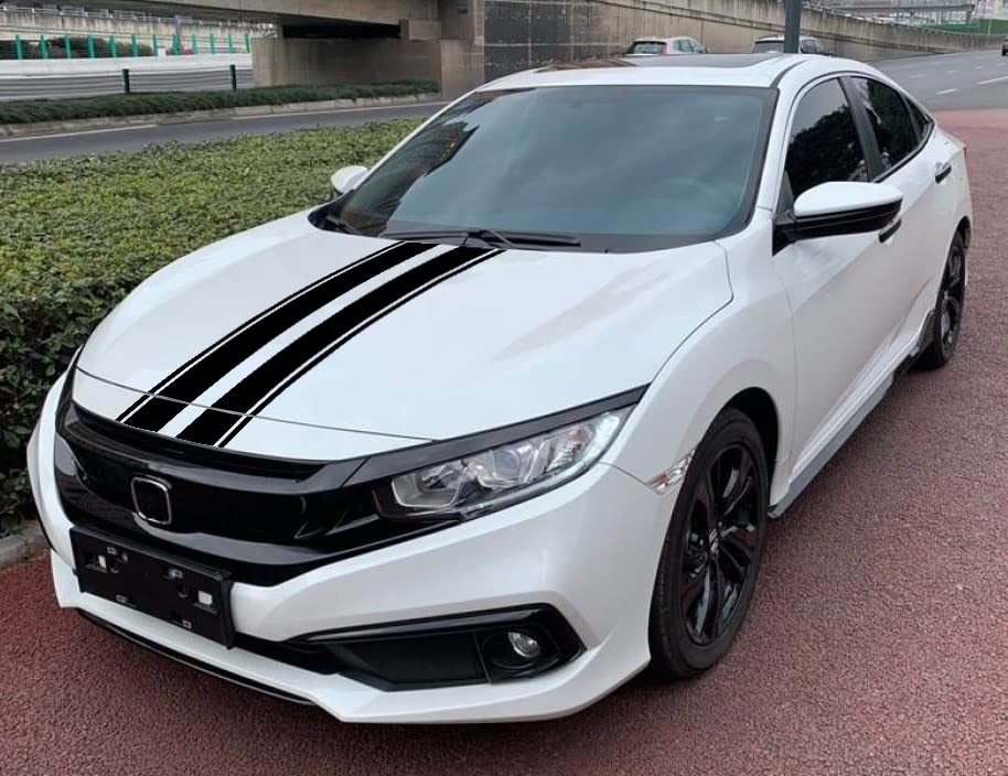 HUWANDE 63"x11" Racing Body Stripes Stickers,Cars Hood Vinyl Decals,Car Pat…