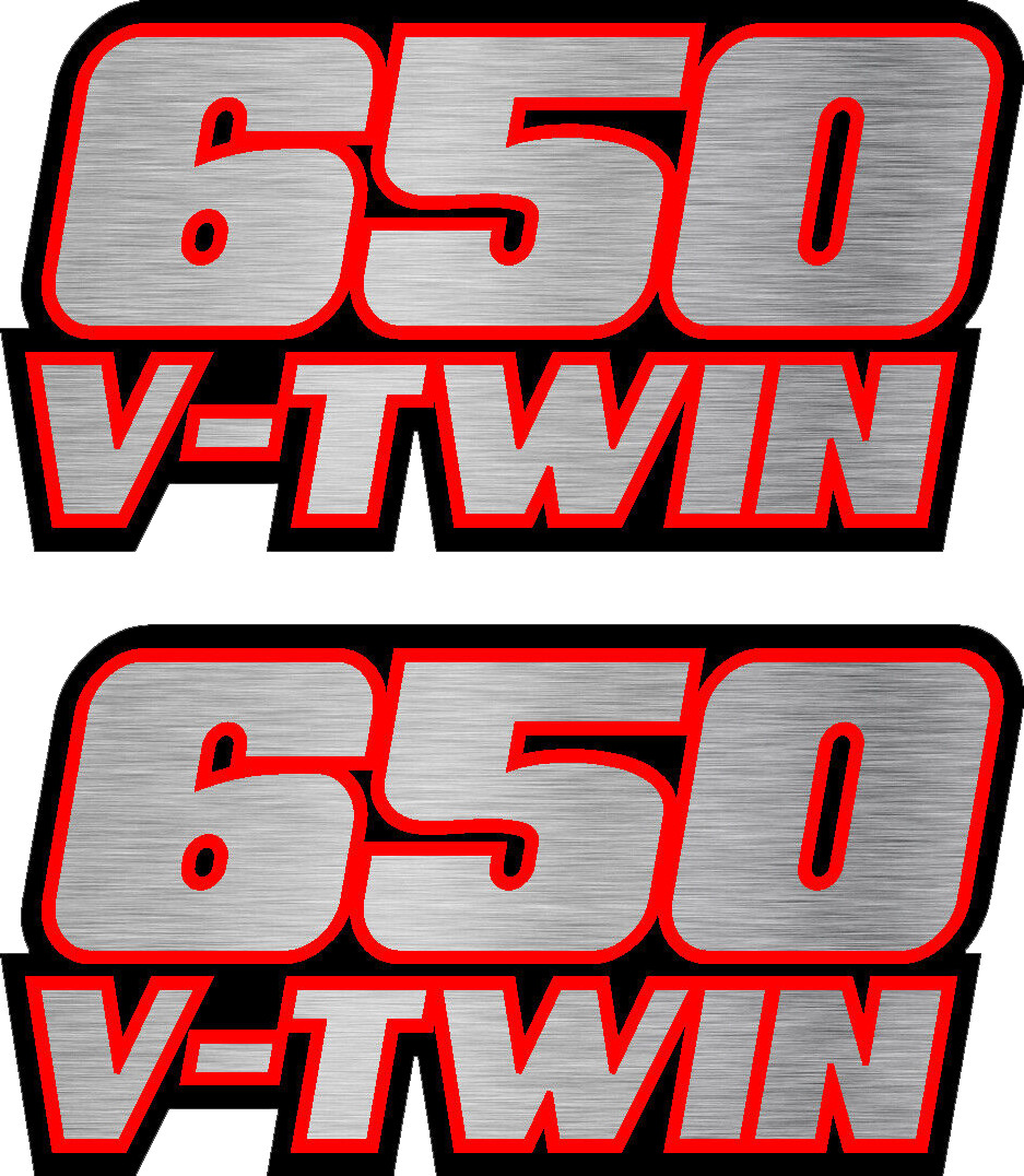 650 V-Twin Red Gas Tank Graphics Sticker Decal