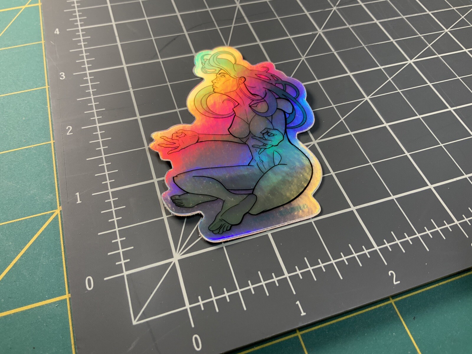 Meditate 3” Holographic￼ Vinyl Sticker Johnny Larson Street Art Mind Zen Spirit