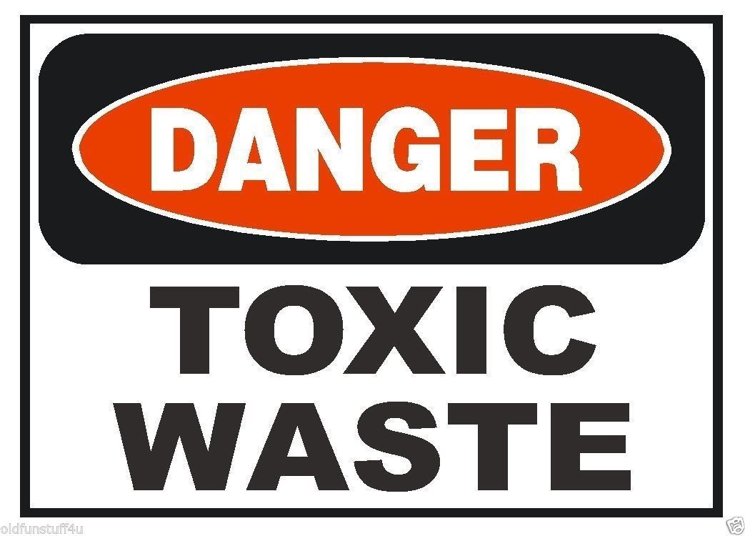 Danger Toxic Waste OSHA Business Safety Sign Decal Sticker Label D295