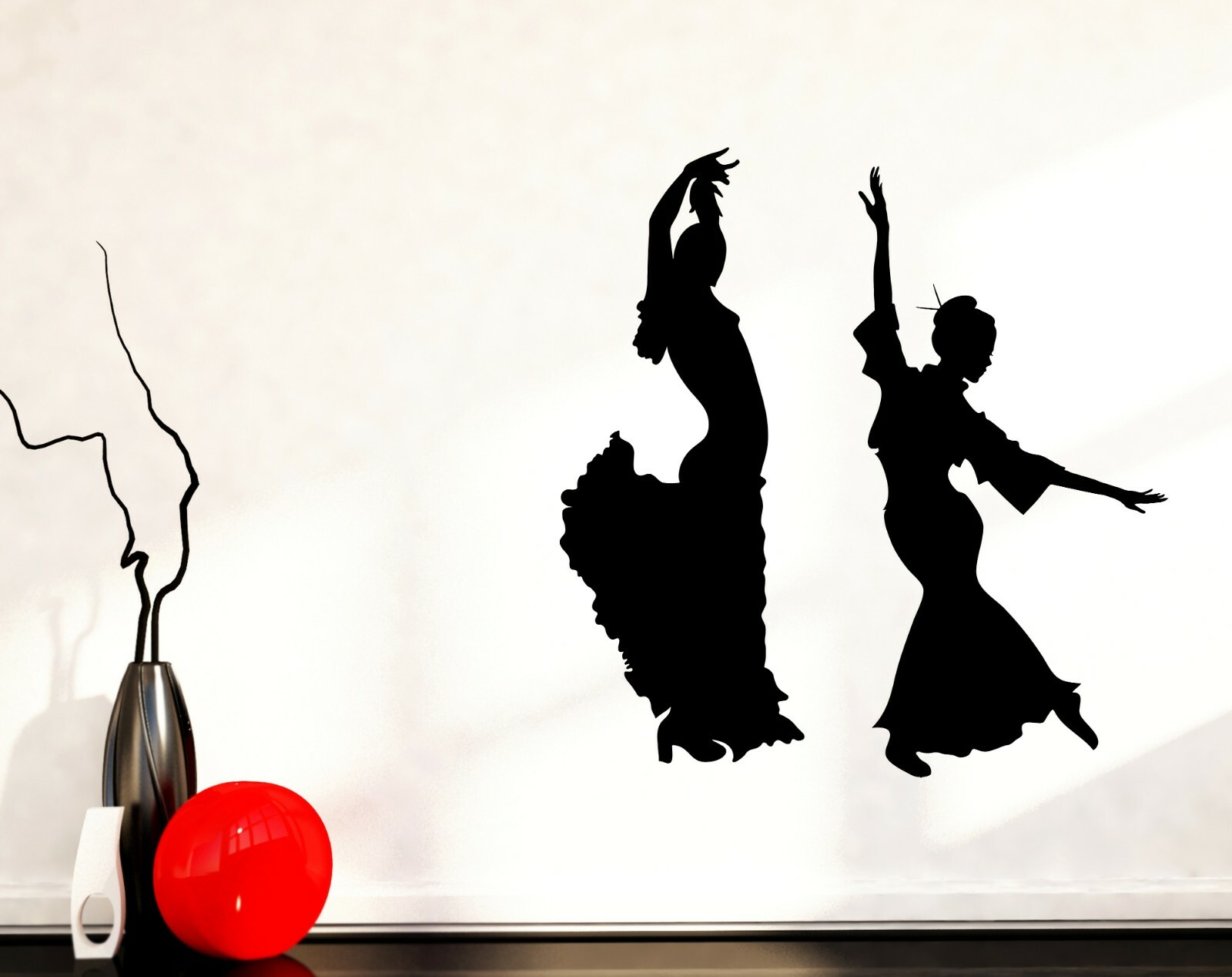 Wall Vinyl Decal Poses Folk Dance Beauty Girl Dancer Art Sticker (n1345)