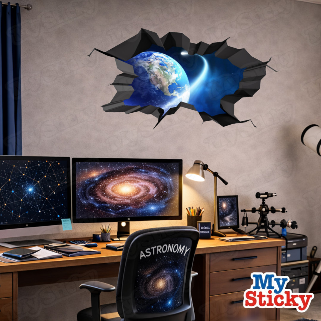 3D MULTI COLOR SPACE STARS UNIVERSE WALL ART STICKER DECAL MURAL TRANSFER WSD730