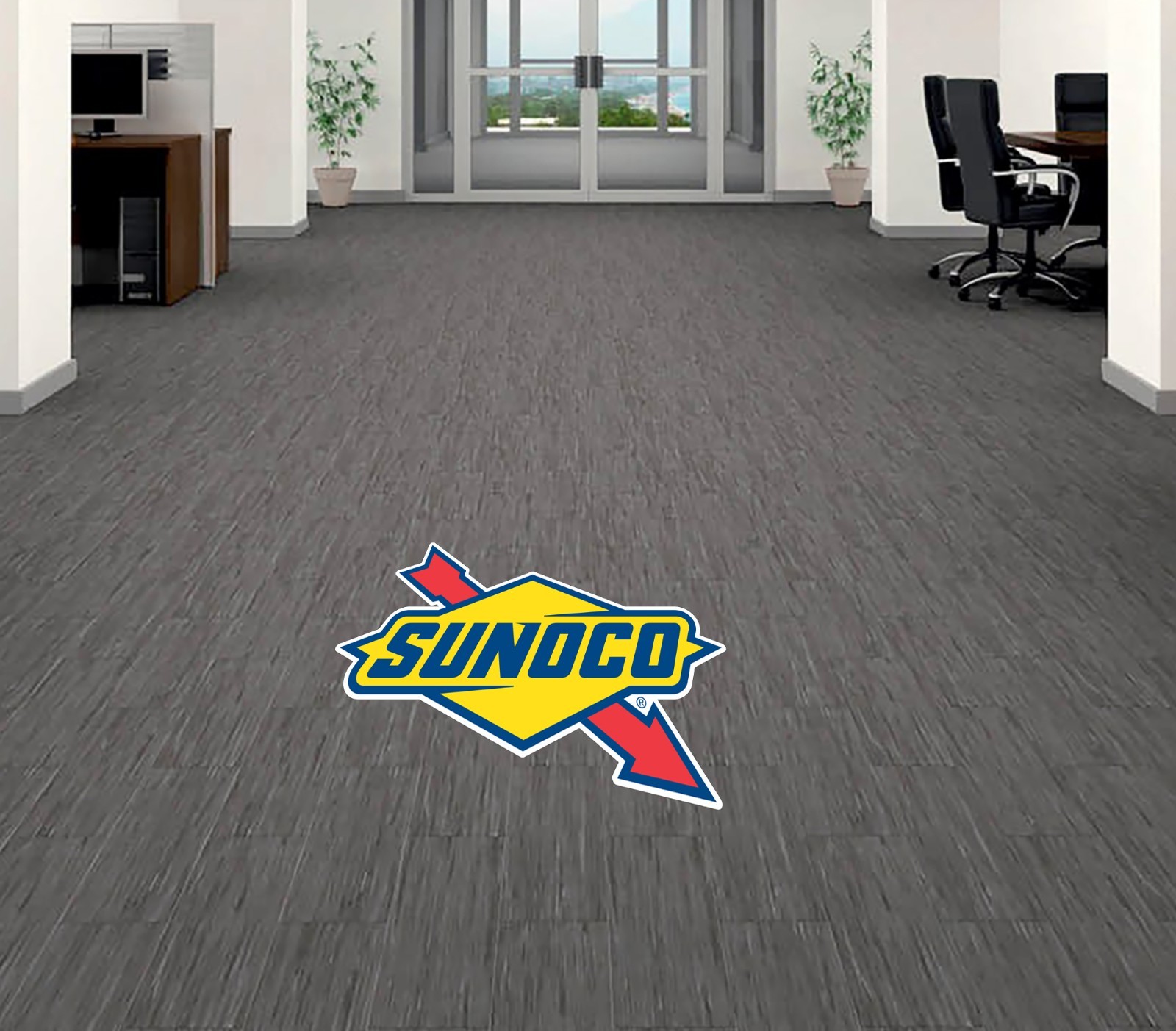 Sunoco Racing Fuels Floor Vinyl Decal Sticker 5"-52" carpet concrete